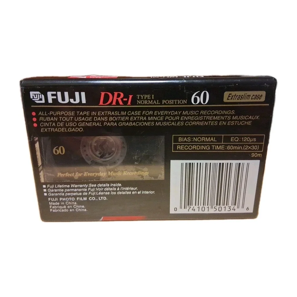 Fuji Normal Bias DR-I Blank Audio Cassette Tape New Sealed